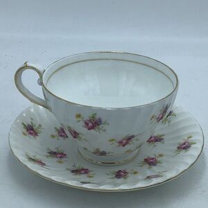Stanley English Fine Bone China Roses Teacup and Saucer